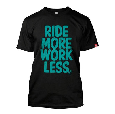 broken riders ride more work less organic cotton t-shirt