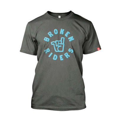 Broken Riders logo grey bamboo t-shirt