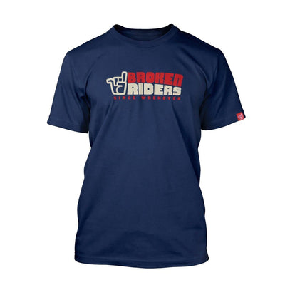 Broken Riders Since Whenever t-shirt in navy organic cotton