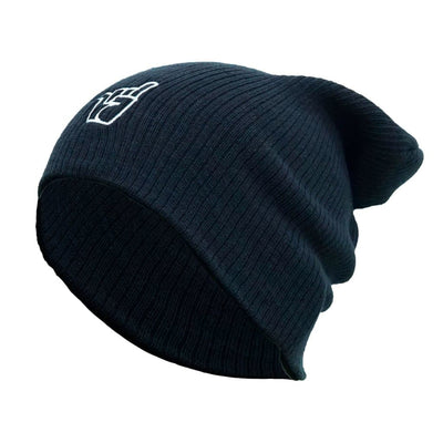 Broken Riders logo navy slouch beanie